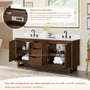Altair Mowry 72" Free Standing Double Basin Vanity Set with Cabinet and Engineered Stone Vanity Top