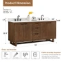 Altair Mowry 72" Free Standing Double Basin Vanity Set with Cabinet and Engineered Stone Vanity Top