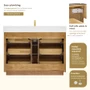Altair Navan 48" Free Standing Single Basin Vanity Set with Cabinet and Engineered Stone Vanity Top