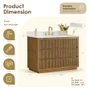 Altair Navan 48" Free Standing Single Basin Vanity Set with Cabinet and Engineered Stone Vanity Top