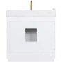 Altair Gavino 36" Free Standing Single Basin Vanity Set with Cabinet, Stone Composite Vanity Top, and Framed Mirror