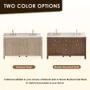 Altair Cerrito 60" Free Standing Double Basin Vanity Set with Cabinet and Engineered Stone Vanity Top