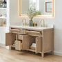 Altair Cerrito 60" Free Standing Double Basin Vanity Set with Cabinet and Engineered Stone Vanity Top