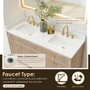 Altair Cerrito 60" Free Standing Double Basin Vanity Set with Cabinet and Engineered Stone Vanity Top
