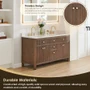 Altair Cerrito 60" Free Standing Double Basin Vanity Set with Cabinet and Engineered Stone Vanity Top