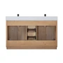Altair Cicero 60" Free Standing Double Basin Vanity Set with Cabinet and Engineered Stone Vanity Top