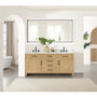 Altair Salome 72" Free Standing Double Basin Vanity Set with Cabinet and Engineered Stone Vanity Top
