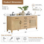Altair Salome 72" Free Standing Double Basin Vanity Set with Cabinet and Engineered Stone Vanity Top
