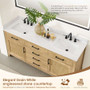 Altair Salome 72" Free Standing Double Basin Vanity Set with Cabinet and Engineered Stone Vanity Top