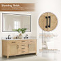 Altair Salome 72" Free Standing Double Basin Vanity Set with Cabinet and Engineered Stone Vanity Top