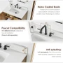 Altair Clara 36" Free Standing Single Basin Vanity Set with Cabinet and Quartz Vanity Top