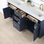 Altair Gavino 72" Free Standing Double Basin Vanity Set with Cabinet, Stone Composite Vanity Top, and Framed Mirror