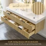 Altair Livia 72" Wall Mounted Double Basin Vanity Set with Cabinet and Engineered Stone Vanity Top