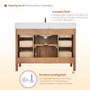 Altair Velora 48" Free Standing Single Basin Vanity Set with Cabinet and Engineered Stone Vanity Top