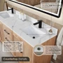 Altair Floral 72" Free Standing Double Basin Vanity Set with Cabinet and Quartz Vanity Top