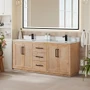 Altair Floral 72" Free Standing Double Basin Vanity Set with Cabinet and Quartz Vanity Top