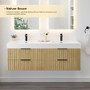 Altair Livia 60" Wall Mounted Double Basin Vanity Set with Cabinet and Engineered Stone Vanity Top