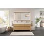 Altair Cascadia 72" Free Standing Double Basin Vanity Set with Cabinet, Engineered Stone Vanity Top, and Framed Mirror