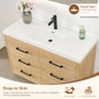 Altair Sigrid 48" Free Standing Single Basin Vanity Set with Cabinet and Engineered Stone Vanity Top