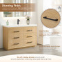 Altair Sigrid 48" Free Standing Single Basin Vanity Set with Cabinet and Engineered Stone Vanity Top