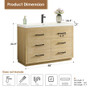 Altair Sigrid 48" Free Standing Single Basin Vanity Set with Cabinet and Engineered Stone Vanity Top