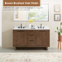 Altair Mowry 60" Free Standing Double Basin Vanity Set with Cabinet and Engineered Stone Vanity Top