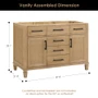 Altair Solana 48" Single Free Standing Vanity Cabinet Only - Less Vanity Top