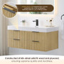 Altair Livia 48" Wall Mounted Single Basin Vanity Set with Cabinet and Engineered Stone Vanity Top