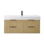 Altair Livia 48" Wall Mounted Single Basin Vanity Set with Cabinet and Engineered Stone Vanity Top