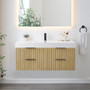 Altair Livia 48" Wall Mounted Single Basin Vanity Set with Cabinet and Engineered Stone Vanity Top