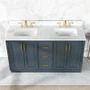 Altair Gazsi 60" Free Standing Double Basin Vanity Set with Cabinet and Stone Composite Vanity Top