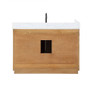 Altair Gavino 42" Free Standing Single Basin Vanity Set with Cabinet, Engineered Stone Vanity Top, and Framed Mirror