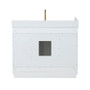 Altair Gavino 42" Free Standing Single Basin Vanity Set with Cabinet, Engineered Stone Vanity Top, and Framed Mirror