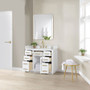 Altair Gavino 42" Free Standing Single Basin Vanity Set with Cabinet, Engineered Stone Vanity Top, and Framed Mirror