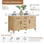 Altair Salome 60" Free Standing Double Basin Vanity Set with Cabinet and Engineered Stone Vanity Top
