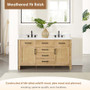 Altair Salome 60" Free Standing Double Basin Vanity Set with Cabinet and Engineered Stone Vanity Top