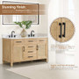 Altair Salome 60" Free Standing Double Basin Vanity Set with Cabinet and Engineered Stone Vanity Top