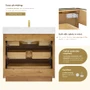 Altair Navan 36" Free Standing Single Basin Vanity Set with Cabinet and Engineered Stone Vanity Top