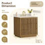 Altair Navan 36" Free Standing Single Basin Vanity Set with Cabinet and Engineered Stone Vanity Top