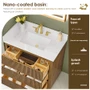 Altair Navan 36" Free Standing Single Basin Vanity Set with Cabinet and Engineered Stone Vanity Top
