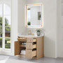 Altair Barnett 36" Free Standing Single Basin Vanity Set with Cabinet and Engineered Stone Vanity Top