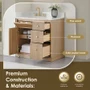 Altair Barnett 36" Free Standing Single Basin Vanity Set with Cabinet and Engineered Stone Vanity Top