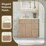 Altair Barnett 36" Free Standing Single Basin Vanity Set with Cabinet and Engineered Stone Vanity Top