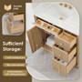 Altair Barnett 36" Free Standing Single Basin Vanity Set with Cabinet and Engineered Stone Vanity Top