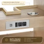 Altair Barnett 60" Free Standing Double Basin Vanity Set with Cabinet and Engineered Stone Vanity Top