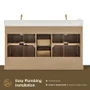 Altair Barnett 60" Free Standing Double Basin Vanity Set with Cabinet and Engineered Stone Vanity Top