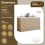 Altair Barnett 60" Free Standing Double Basin Vanity Set with Cabinet and Engineered Stone Vanity Top