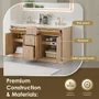 Altair Barnett 60" Free Standing Double Basin Vanity Set with Cabinet and Engineered Stone Vanity Top