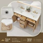 Altair Barnett 60" Free Standing Double Basin Vanity Set with Cabinet and Engineered Stone Vanity Top