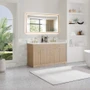 Altair Barnett 60" Free Standing Double Basin Vanity Set with Cabinet and Engineered Stone Vanity Top